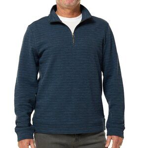 Dockers Men’s Quarter Zip – Classic Style, Everyday Comfort BLUE Sz M